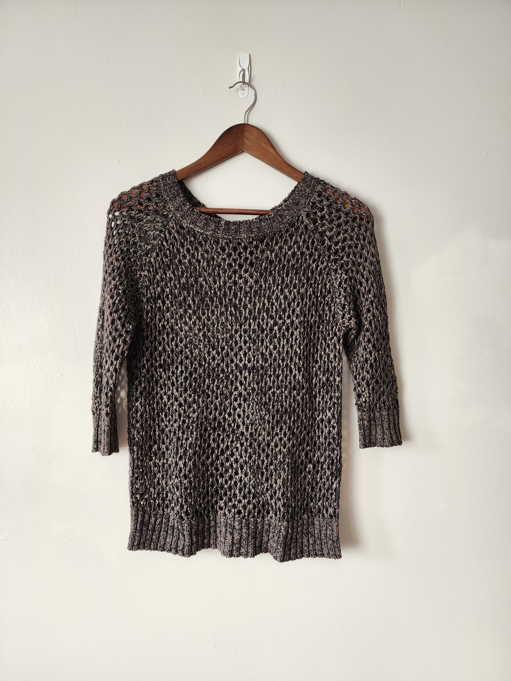 Willi Smith Open-Knit Zip-Back Sweater